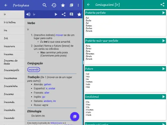 Portuguese Dictionary Offline android App screenshot 0