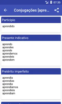 Portuguese Dictionary Offline android App screenshot 13